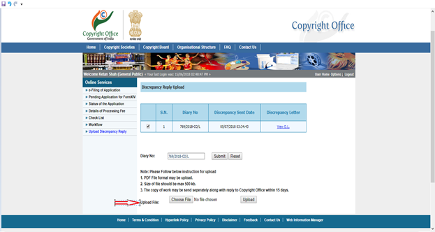 Upload Documents for Copyright Registration
