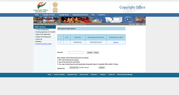 Upload Documents for Copyright Registration
