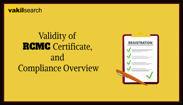 Validity of RCMC Certificate