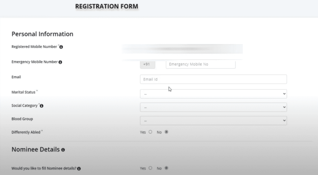 E Shram Card Registration And Benefits Eshram Gov In   E SHRAM Registration Form 1024x563 