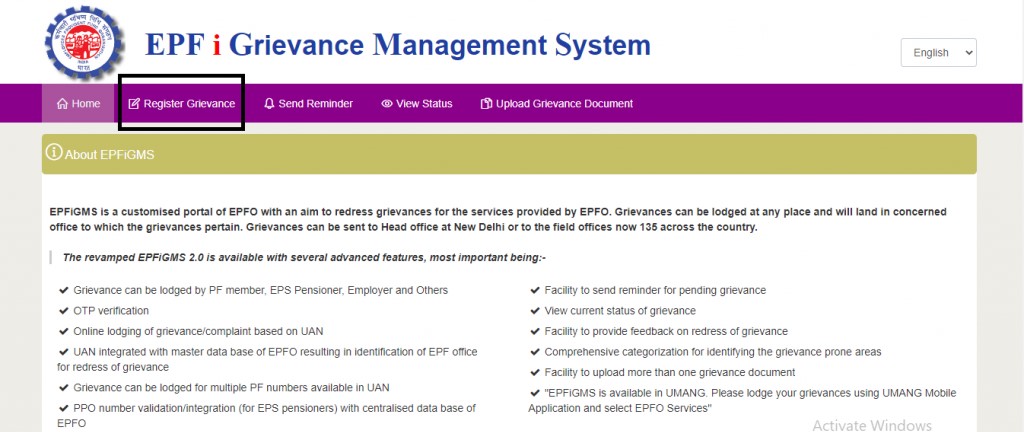 EPF i Grievance Management System - Delayed PF Withdrawal
