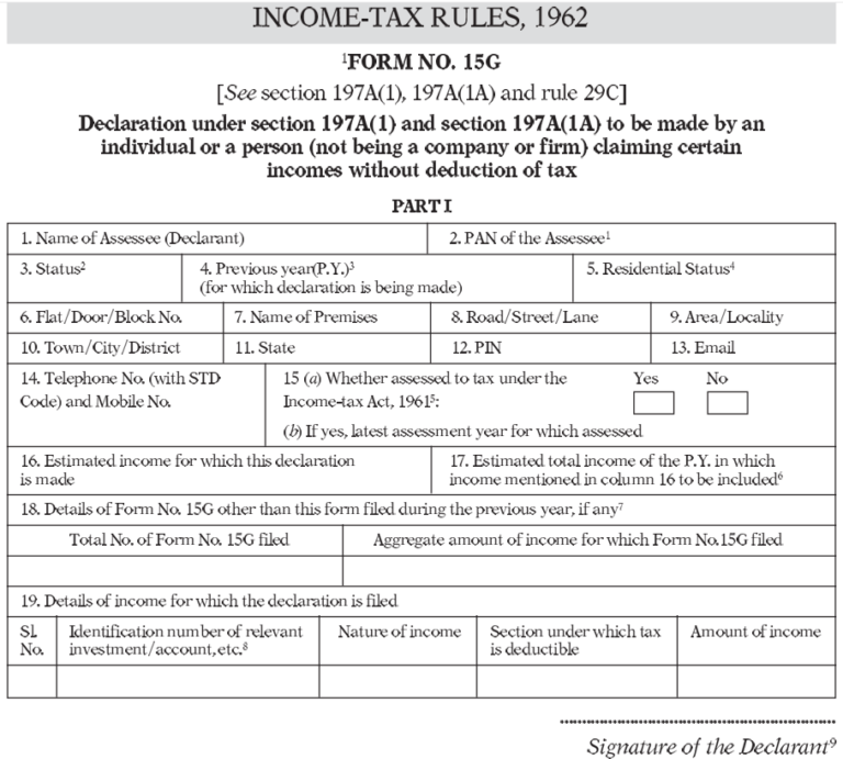 Form 15G For PF How to Download and Fill Form 15G For PF