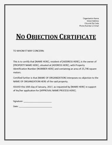 no-objection-certificate