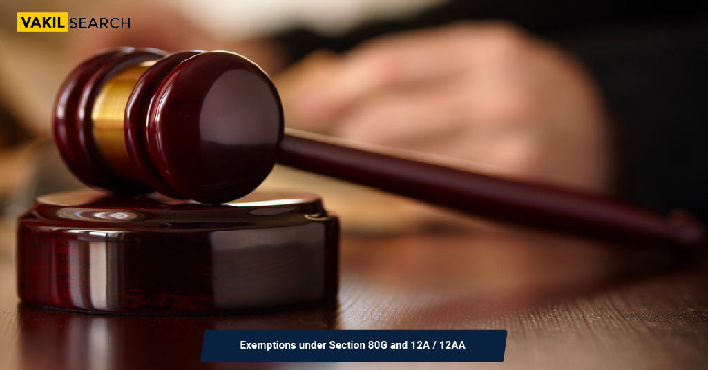 Exemptions under Section 80G and 12A-12AA