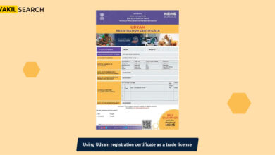 Using Udyam registration certificate as trade license