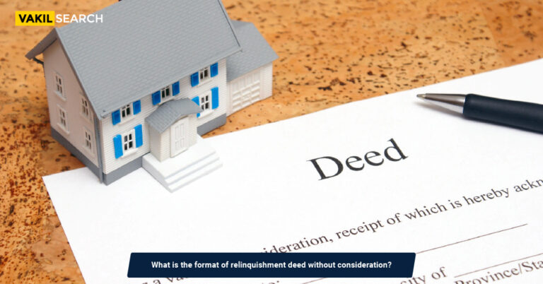 Format of Relinquidhment deed