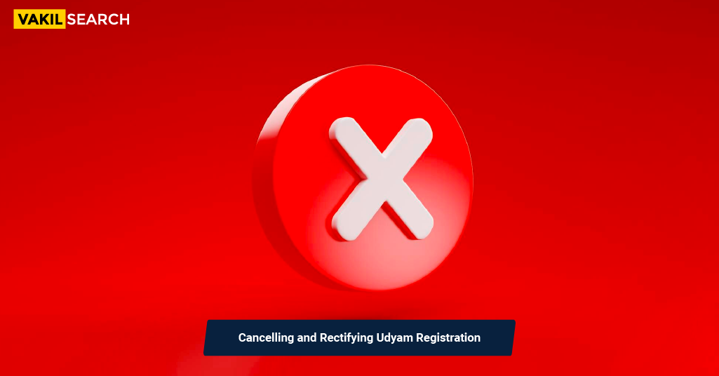 Cancelling and Rectifying Udyam Registration
