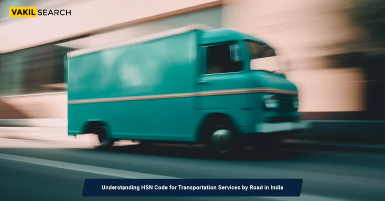 HSN Code for Transportation Services by Road in India