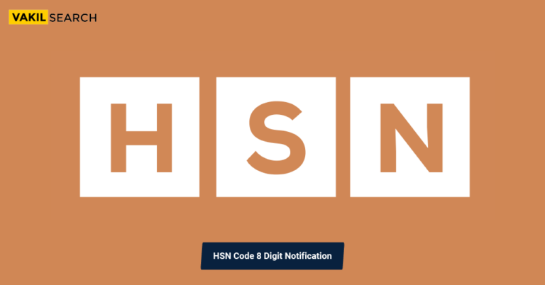HSN Code 8 Digit Notification