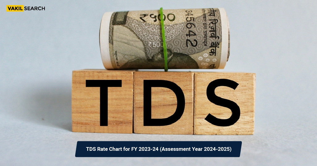 TDS Rate Chart for FY 202324 (Assessment Year 20242025)