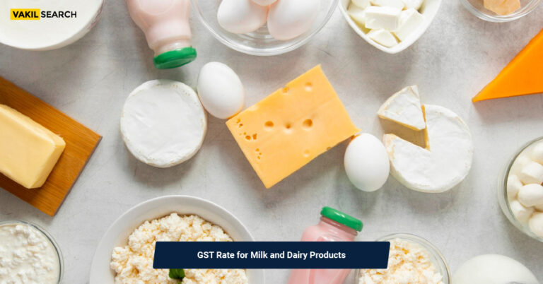 GST rate for Milk
